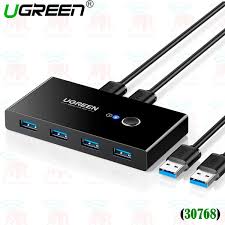 Adaptador Conmutador KVM Switch 2en4 UGREEN 4X USB P/ Transmisi�n en 2 PCs